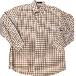 Alan Flusser SHIRT Size L  Plaid‎ Button Down Long Sleeve